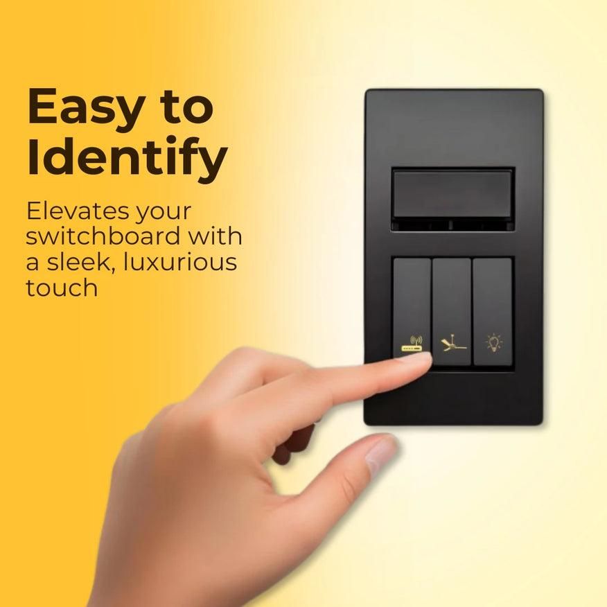 Golden Touch Switch Stickers – Stylish Makeover for Any Room