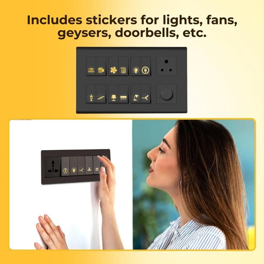 Golden Touch Switch Stickers – Stylish Makeover for Any Room